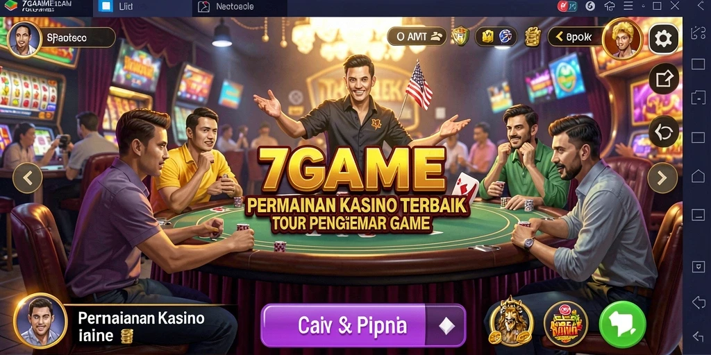 Tampilan permainan Kasino yang menarik dan mendebarkan di 7GAME.