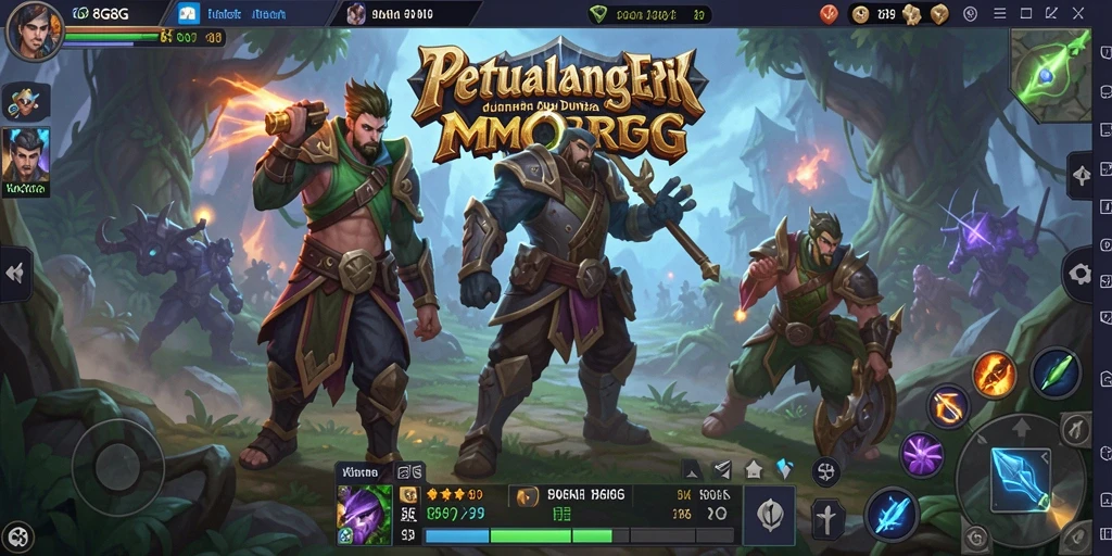 Tangkapan layar gameplay epik di dunia <strong>8G8G</strong> MMORPG.