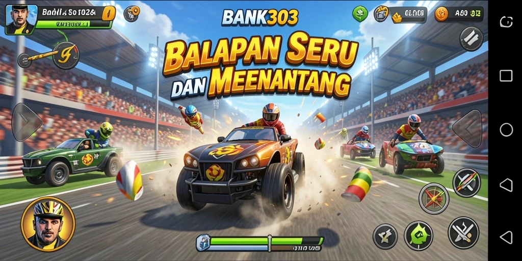 Tampilan utama permainan BANK303 yang seru dan mendebarkan.
