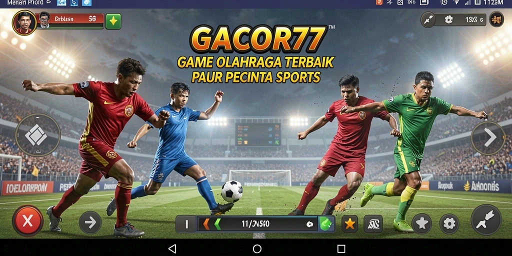 Screenshot GACOR77 menampilkan aksi seru dalam permainan olahraga.