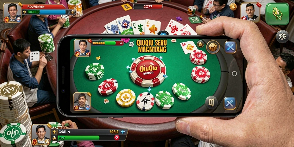 Tampilan gameplay QiuQiu yang seru di GOGO77.