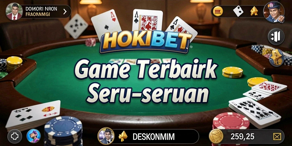 Screenshot HOKIBET menampilkan aksi seru permainan Domino.