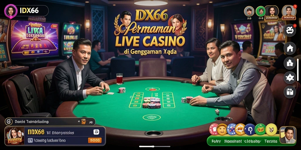 Tampilan menarik dari gameplay Live Casino di IDX66.