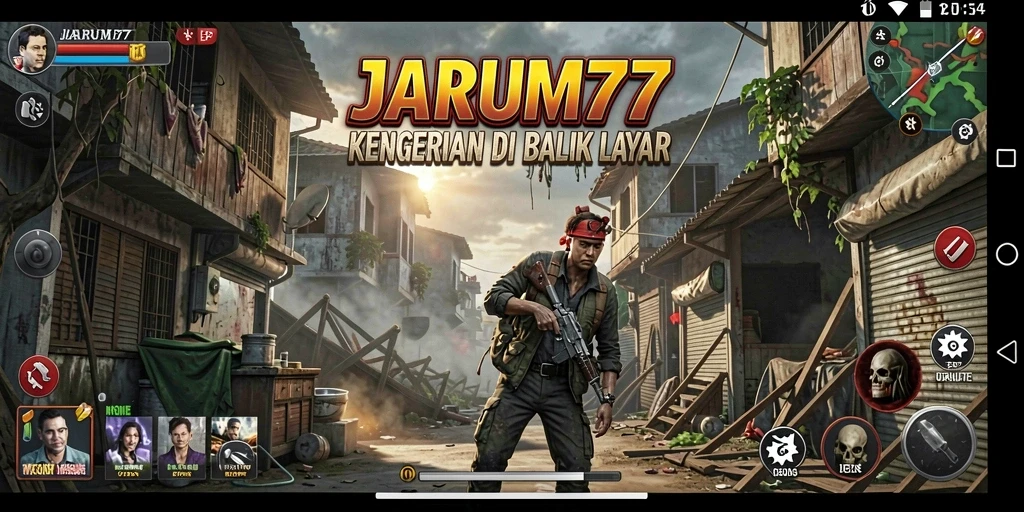 Gameplay menyeramkan JARUM77 dengan suasana mencekam.