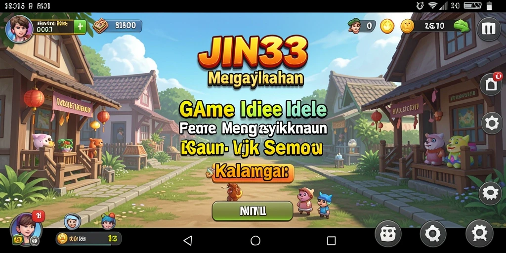Tampilan menarik dari gameplay JIN33 dengan karakter yang mengumpulkan sumber daya.