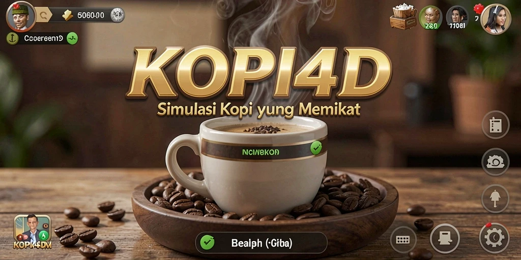 Tampilan gameplay KOPI4D yang menarik dan edukatif.