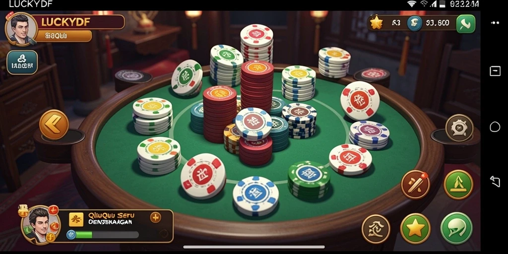 Tampilan menarik gameplay QiuQiu di LUCKYDF.