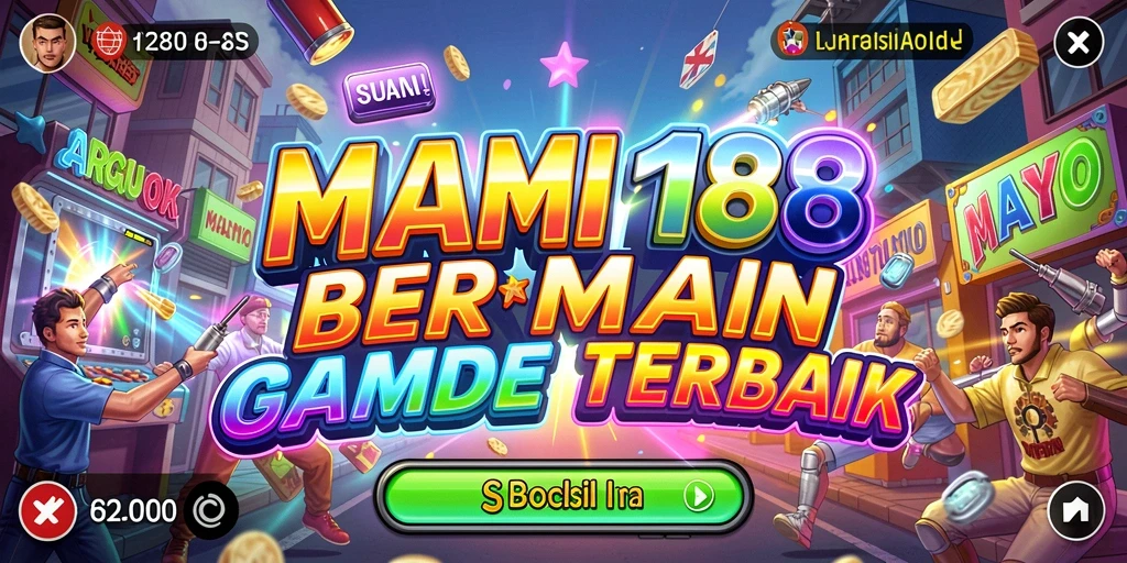 Screenshot utama MAMI188 menampilkan gameplay menegangkan dan penuh warna.