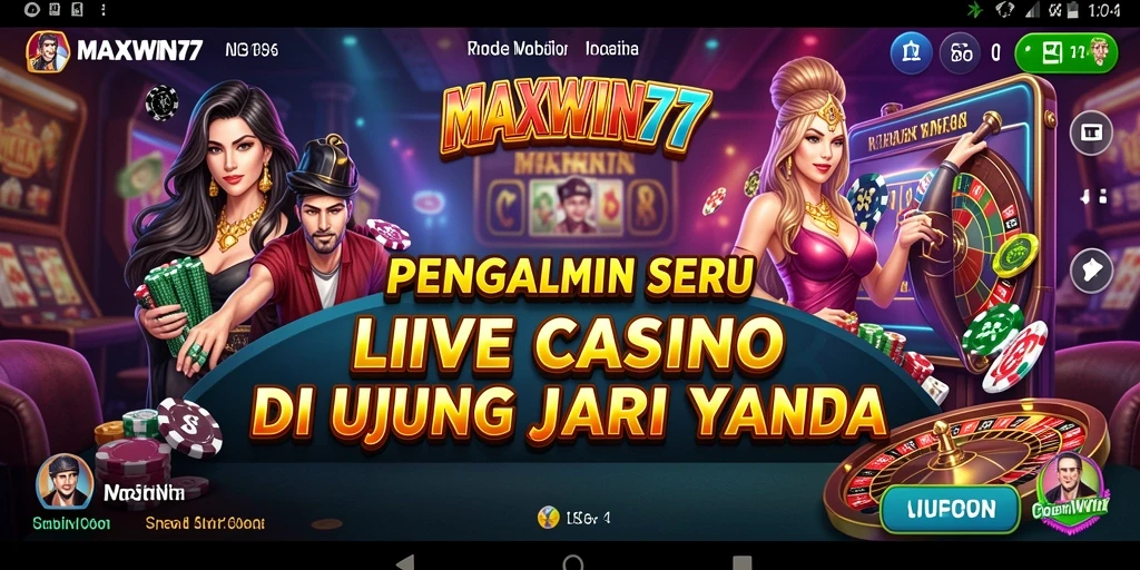 Screenshot gameplay Live Casino MAXWIN77 yang menarik.
