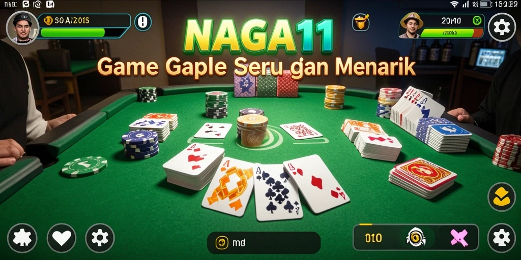 Gameplay seru NAGA11 dalam permainan Gaple.