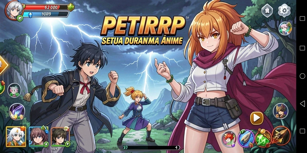 Screenshot gameplay seru dalam dunia anime PETIRRP.