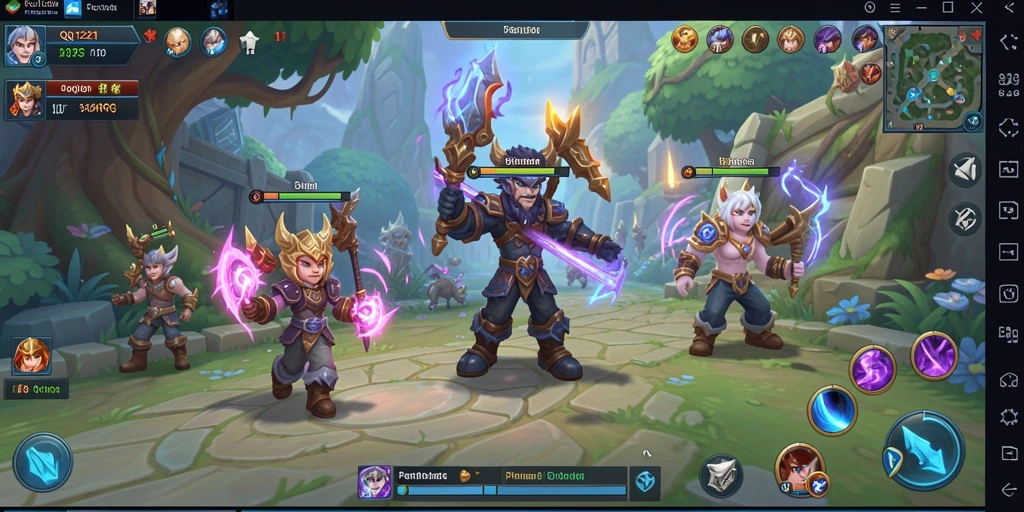 Tampilan gameplay menakjubkan dan penuh aksi di QQ1221.