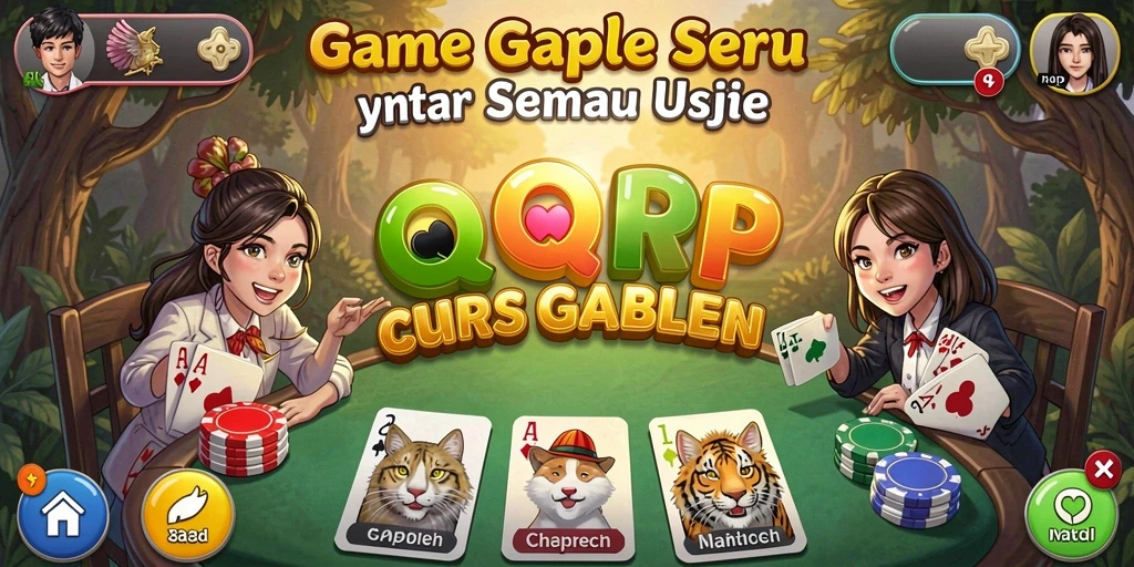 Tangkapan layar dari gameplay Gaple yang mengasyikkan di QQRP.