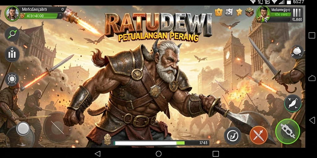 Tangkapan layar dari gameplay intens di RATUDEWI.