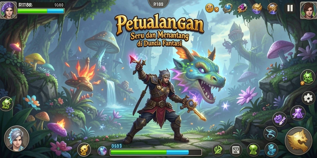Tampilan menarik dari gameplay petualangan di RI188.