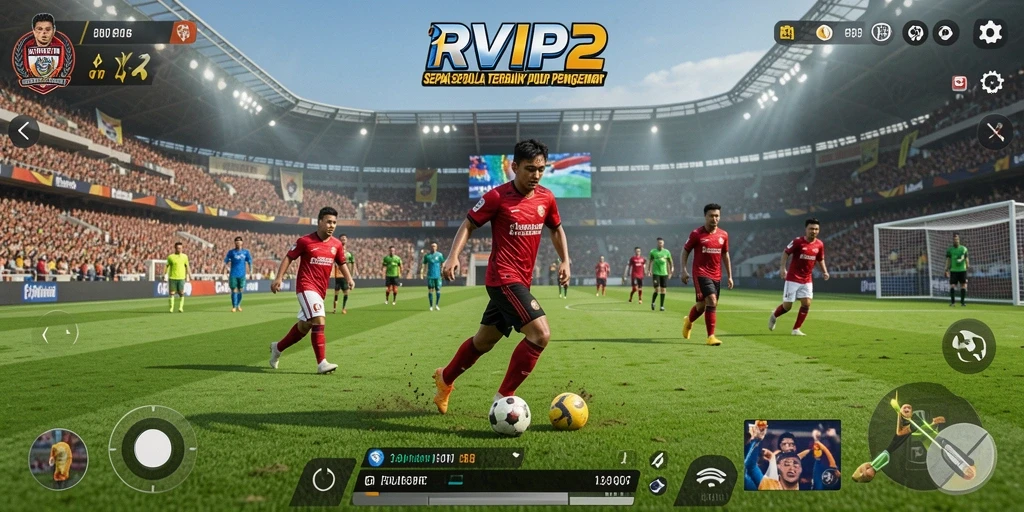 Tampilan gameplay menarik dalam game sepak bola RVIP2.