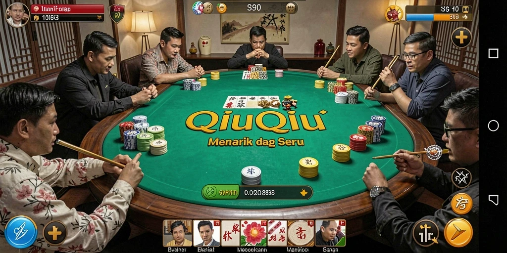 Screenshot S80 menampilkan duel QiuQiu yang intens dan seru.