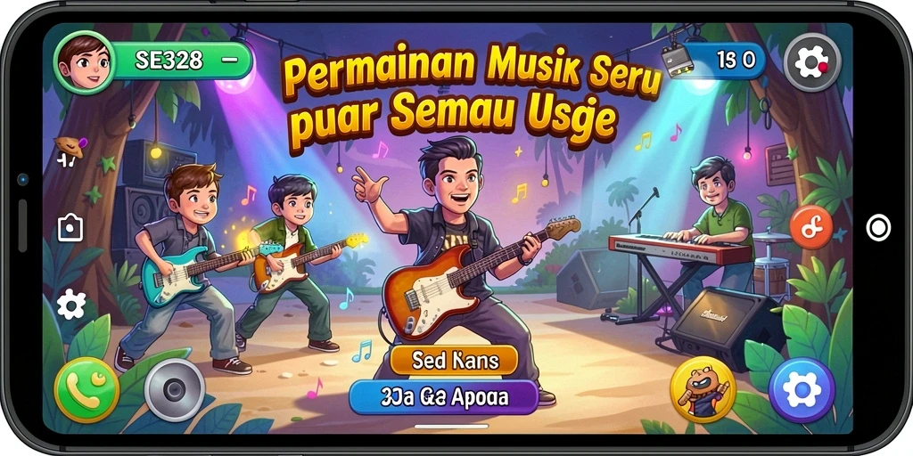 Tampilan permainan SE328 yang menantang dan menyenangkan dengan beragam musik.
