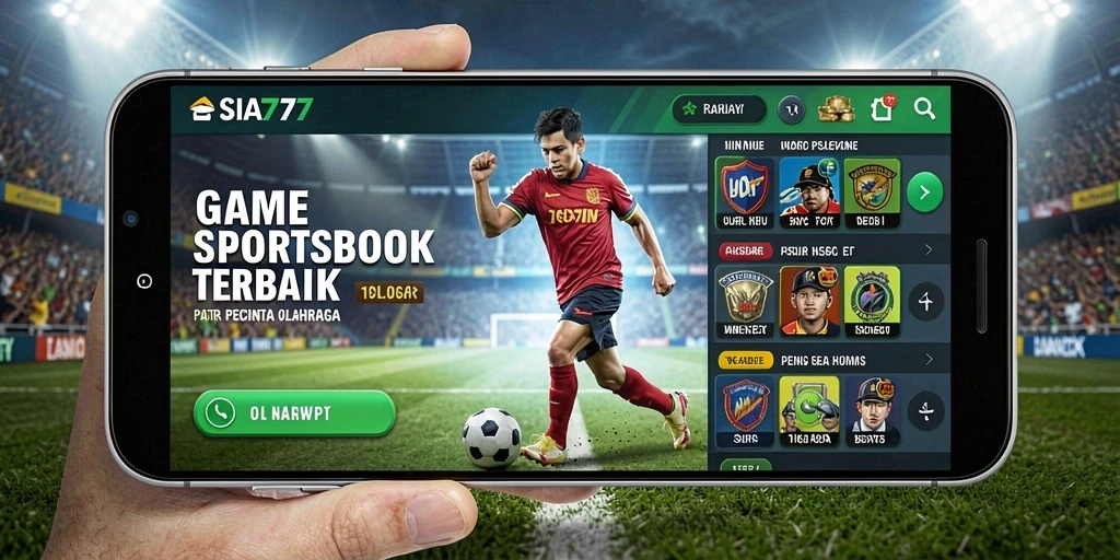 Tampilan utama gameplay Sportsbook di SIA777 dengan berbagai pilihan taruhan.