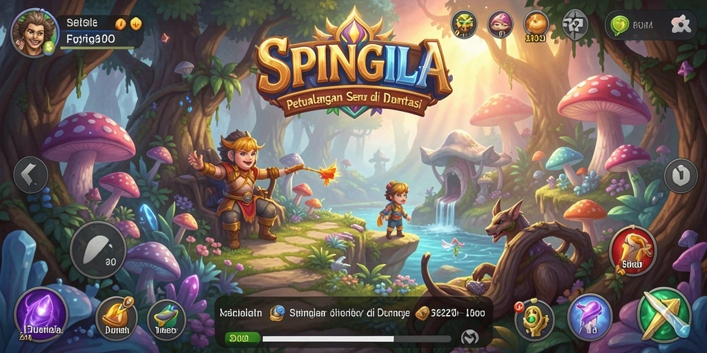 Tampilan gameplay SPINGILA yang menegangkan dan penuh petualangan.