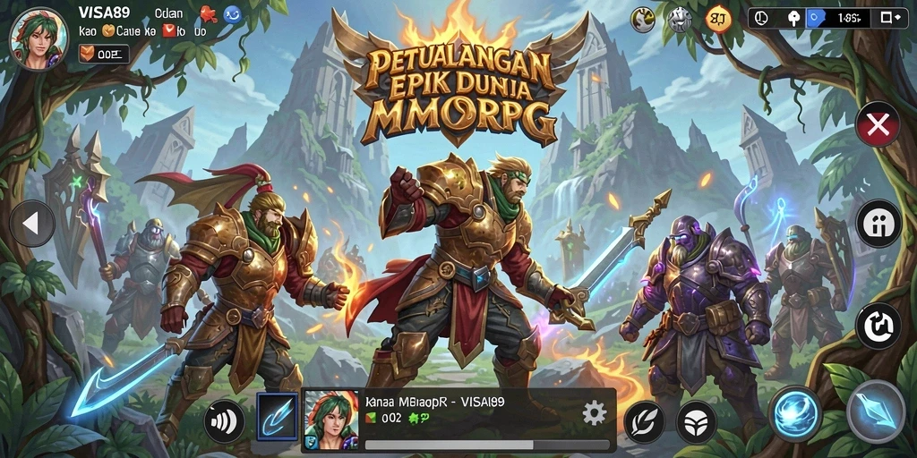 Screenshot menangkap aksi seru dalam pertempuran MMORPG.